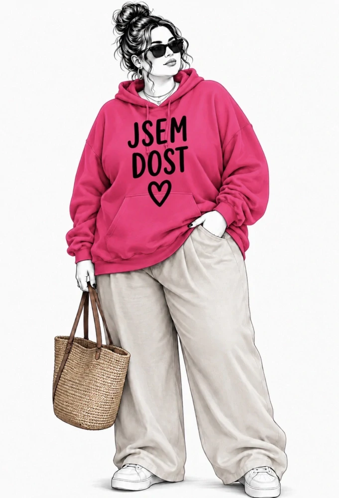 Dámská mikina JSEM DOST ❤️ – Plus Size