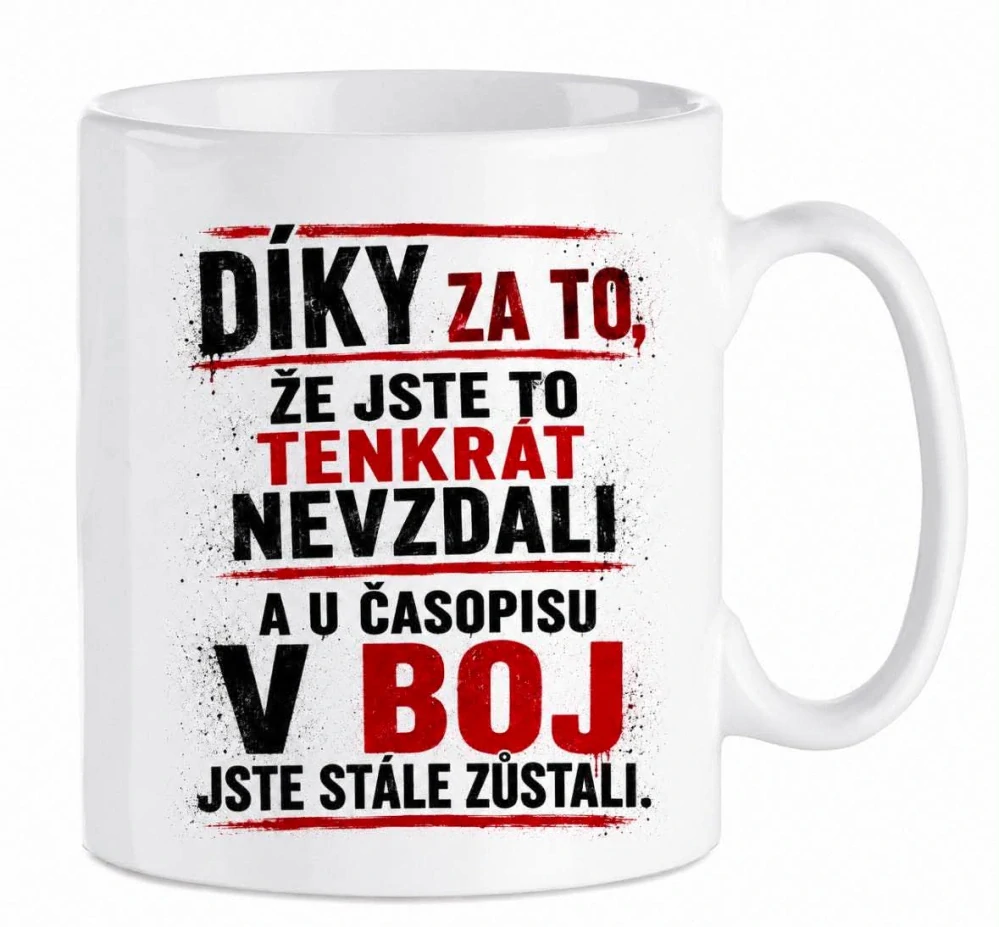 Keramický hrnek s autorským motivem V BOJ
