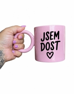 Malý růžový hrnek JSEM DOST ❤️