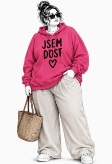 Dámská mikina JSEM DOST ❤️ – Plus Size