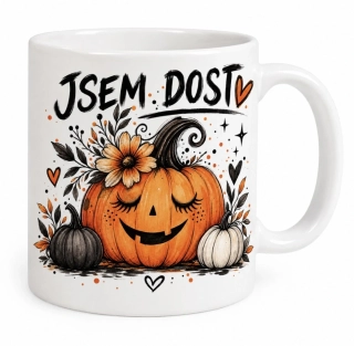 Hrnek JSEM DOST – dýně, podzim & Halloween 🎃