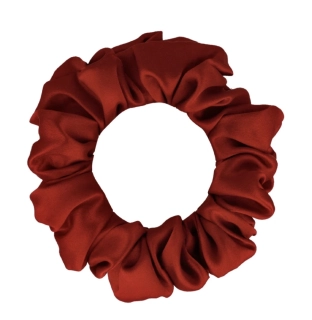 LOVESILK červená hedvábná SCRUNCHIE gumička do vlasů – 100% morušové hedvábí ❤️