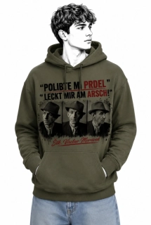 Pánská mikina s autorským motivem Václav Morávek – „Polibte mi prdel“